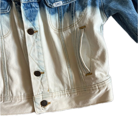 Vintage Lee Dyed Ombré Studded Jean Jacket / Acid Wash Jean Jacket / Custom Made - Picture 2 of 11
